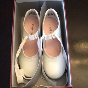Capezio Little Girls White Tap Shoes Size 12
